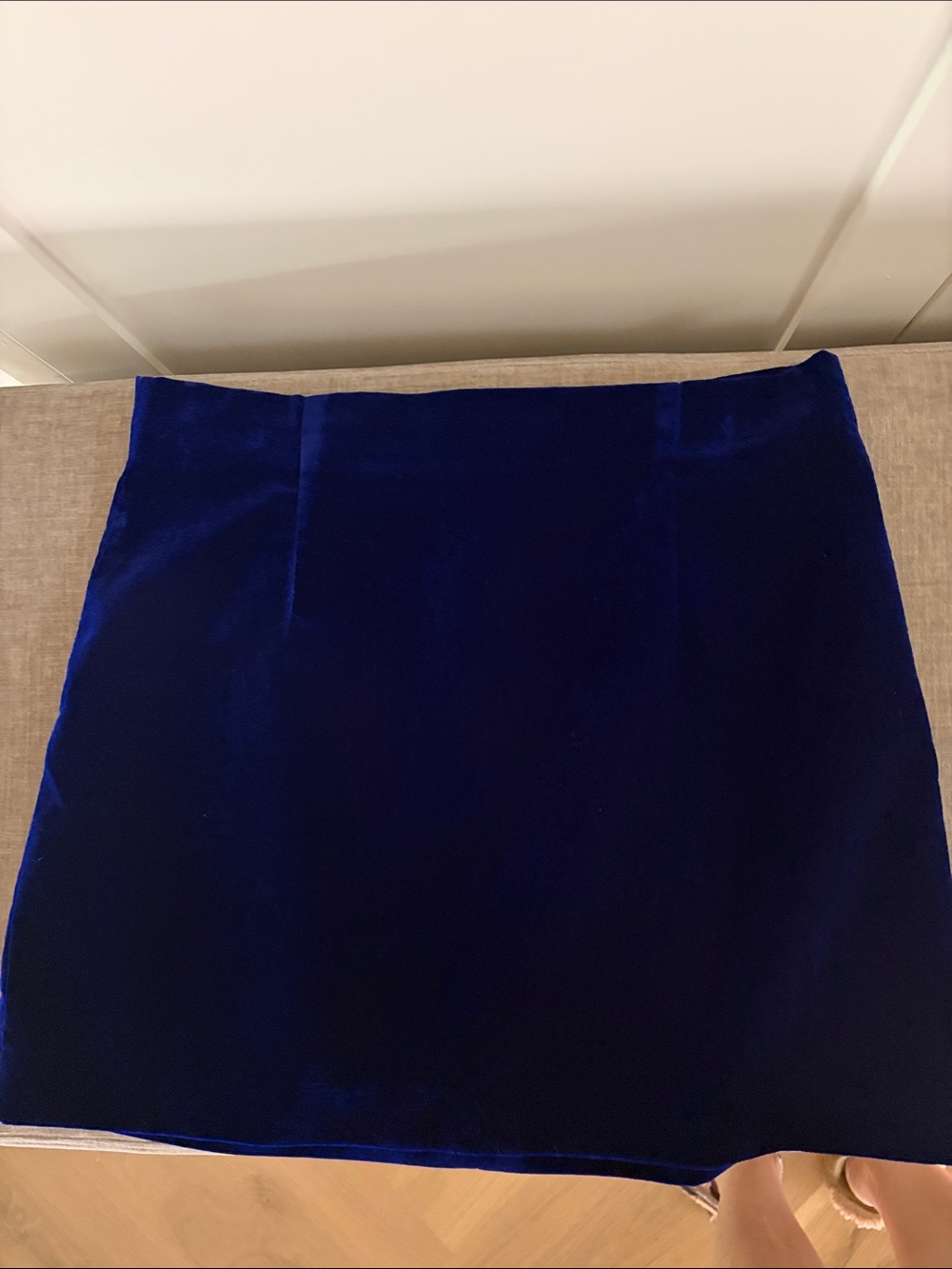 Zara Royal Blue Velvet Mini Skirt